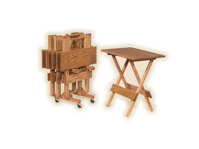 Folding Table Rack for Two w/ Casters